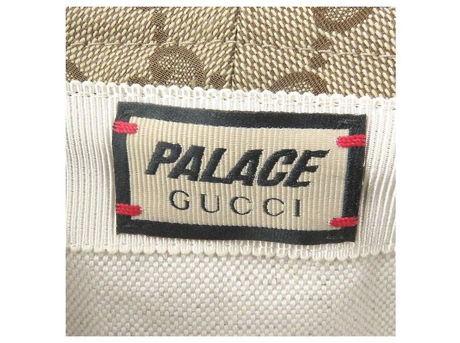 Gucci Palace Bucket Hat aus Polyester-Baumwolle Beige - Ansicht 6