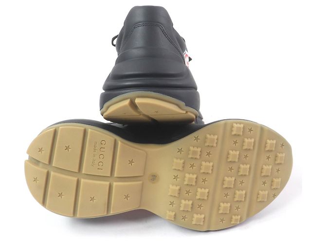 Tênis de couro Gucci Ryton com logo Preto - vista 5