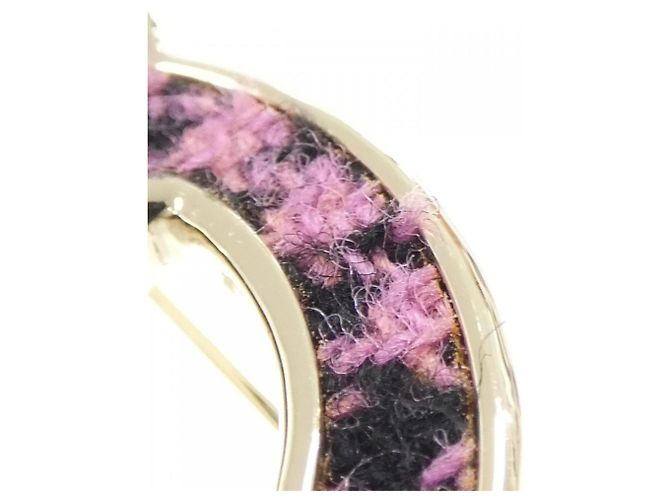 Spilla Chanel AB9482 in Pelle Nera Rosa Oro Nero D'oro - vista 3