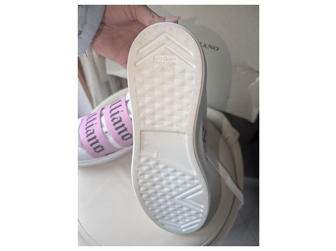 Weiße und rosa Sneakers John Galliano - Ansicht 4