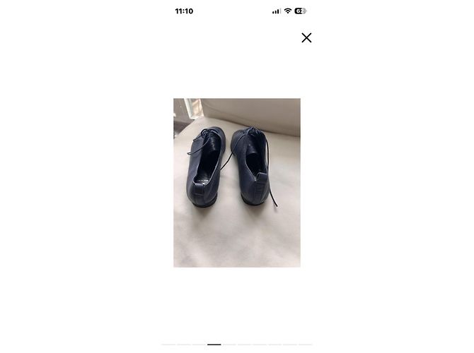 Scarpe stringate in pelle blu Yohji Yamamoto - vista 5