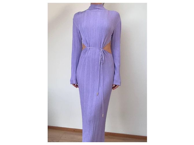 Autre Marque Vestido T. Mosca de viscosa lavanda - vista 2