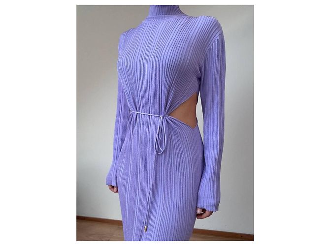Autre Marque Vestido T. Mosca de viscosa lavanda - vista 3