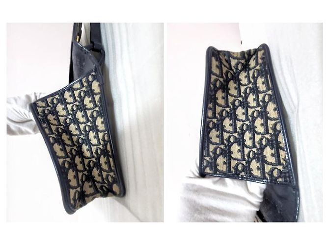 Christian Dior Borsa Oblique Trotter Blu Navy - vista 10