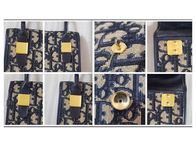 Christian Dior Borsa Oblique Trotter Blu Navy - vista 14