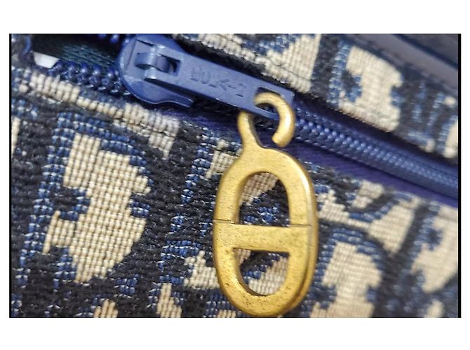 Christian Dior Borsa Oblique Trotter Blu Navy - vista 15