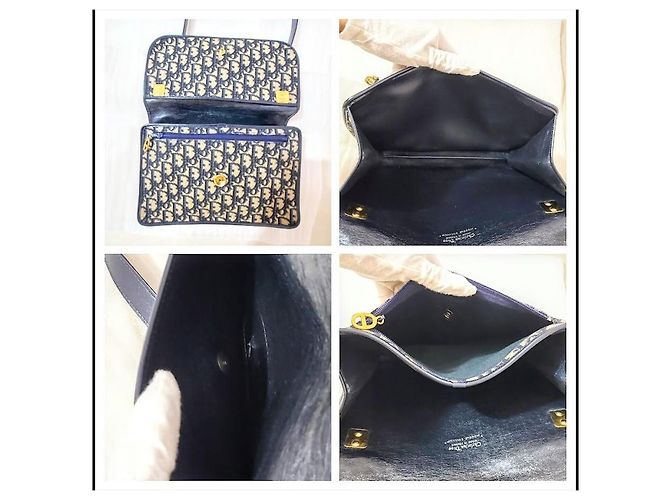 Christian Dior Borsa Oblique Trotter Blu Navy - vista 16