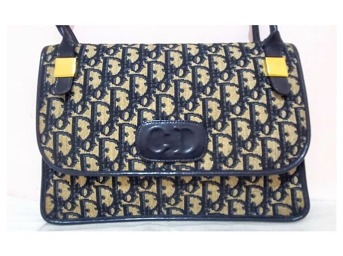 Christian Dior Borsa Oblique Trotter Blu Navy - vista 6