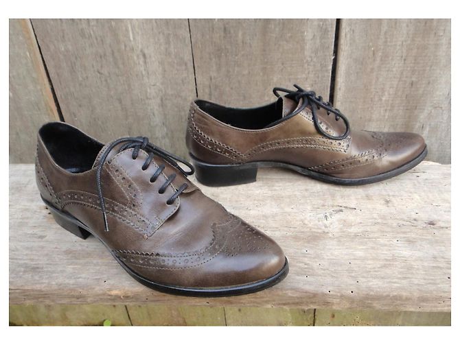 Derbies Minelli en cuir marron - vue 2