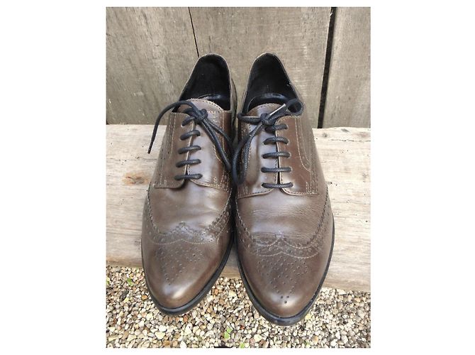 Derbies Minelli en cuir marron - vue 3
