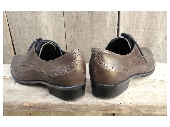 Derbies Minelli en cuir marron - vue 4