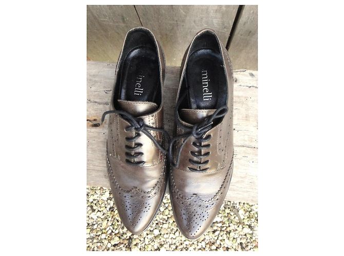 Derbies Minelli en cuir marron - vue 7