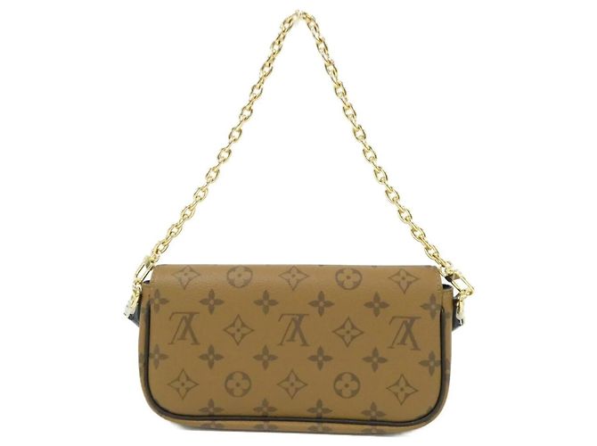 Portafoglio Louis Vuitton Monogram Reverse con Catena Ivy Marrone - vista 2