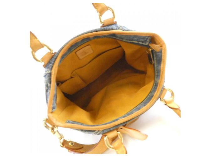 Borsa Louis Vuitton Monogram Denim Neo Cabby GM Blu - vista 7