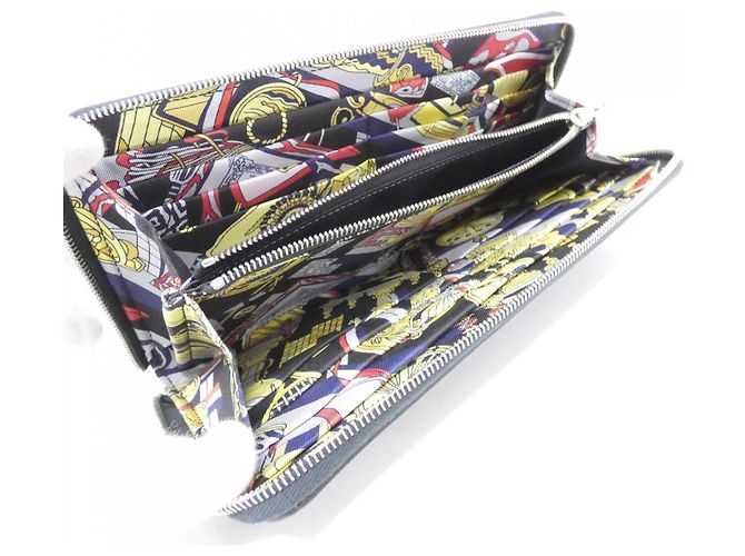 Silk In Hermès LES TROPHEES Cartera Larga de Seda Plata - vista 3