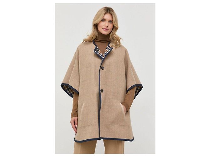 Weekend Max Mara Abrigo Poncho Reversible Lana Multicolor - vista 2
