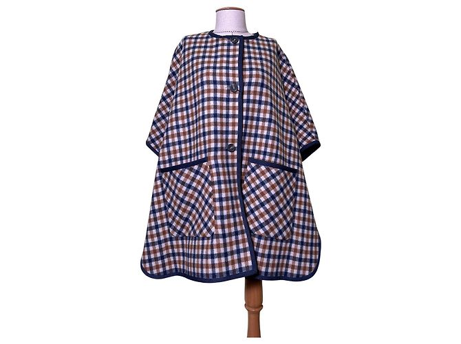Weekend Max Mara Abrigo Poncho Reversible Lana Multicolor - vista 3