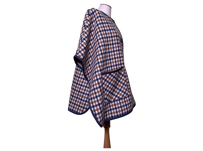 Weekend Max Mara Abrigo Poncho Reversible Lana Multicolor - vista 4