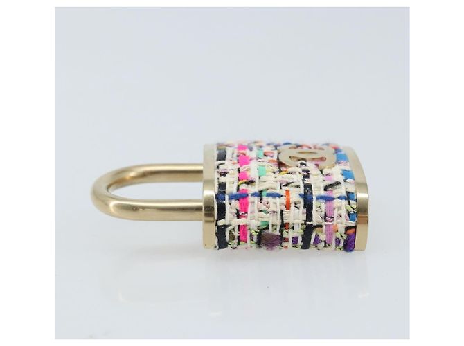 Spilla Mark COCO CHANEL Tweed Multicolore CC Auth ARZ267M - vista 8