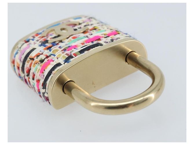 Spilla Mark COCO CHANEL Tweed Multicolore CC Auth ARZ267M - vista 9