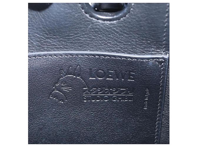 LOEWE - Bolsa Susuwatari de Studio Ghibli El Viaje de Chihiro en lona crema Auth 167021SM Crudo - vista 22