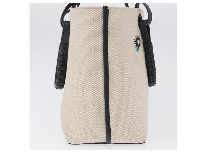 LOEWE - Bolsa Susuwatari de Studio Ghibli El Viaje de Chihiro en lona crema Auth 167021SM Crudo - vista 5