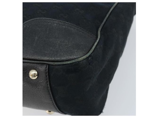 Bolsa tote Gucci GG Canvas Web Sherry Line Preto Dourado 163805 Auth 172780 - vista 15