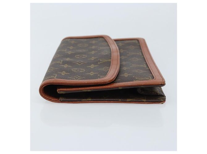 LOUIS VUITTON Pochette Damier Monogram GM Sac Clutch M51810 LV Auth ka2713 Monogramme - vue 4