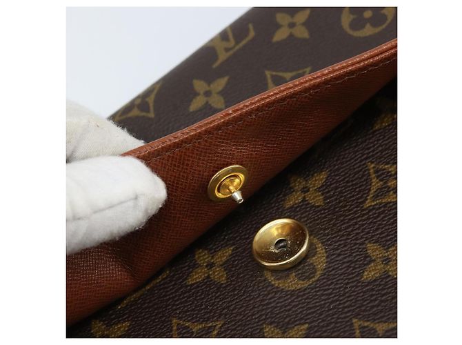 LOUIS VUITTON Pochette Damier Monogram GM Sac Clutch M51810 LV Auth ka2713 Monogramme - vue 8