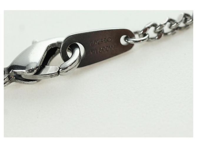 LOUIS VUITTON Collana Keepall metallo Argento M00914 LV Auth 166997SAM - vista 7