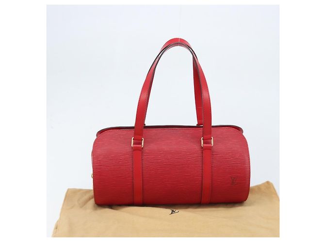 LOUIS VUITTON Borsa a Mano Epi Soufflot Rossa M52227 LV Auth 172404V Rosso - vista 12
