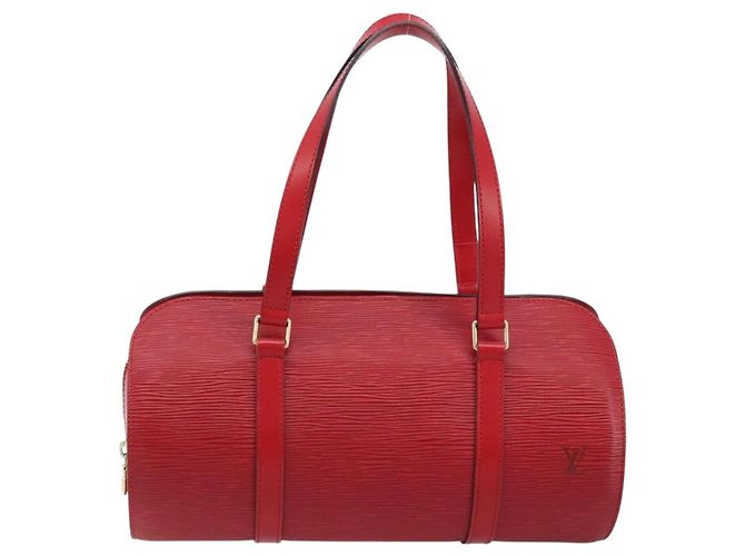 LOUIS VUITTON Borsa a Mano Epi Soufflot Rossa M52227 LV Auth 172404V Rosso - vista 13