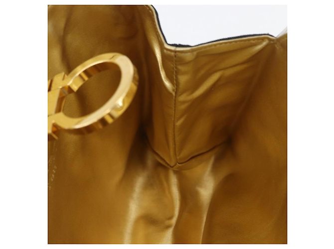 Borsa Gancini Chain di Salvatore Ferragamo in plastica 2way Trasparente Oro Auth LNZ028 D'oro - vista 18