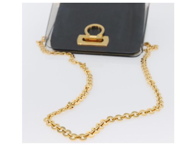 Borsa Gancini Chain di Salvatore Ferragamo in plastica 2way Trasparente Oro Auth LNZ028 D'oro - vista 7