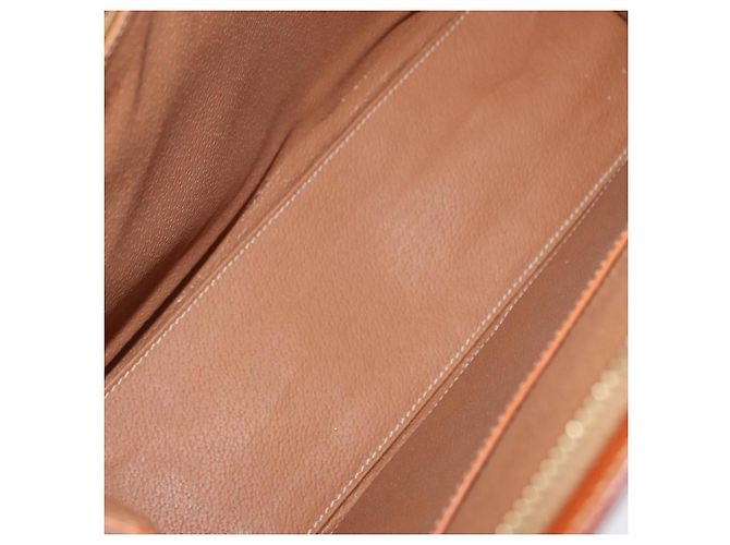 Céline Borsa a mano in tela Macadam CELINE in pelle PVC marrone e oro Auth mr2058 D'oro - vista 11