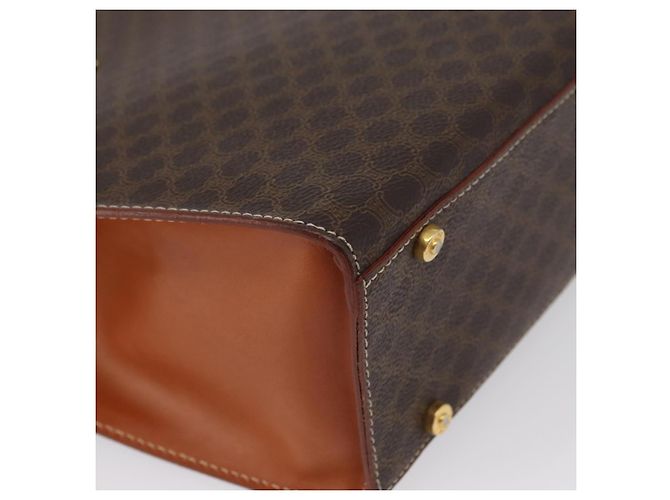 Céline Borsa a mano in tela Macadam CELINE in pelle PVC marrone e oro Auth mr2058 D'oro - vista 15