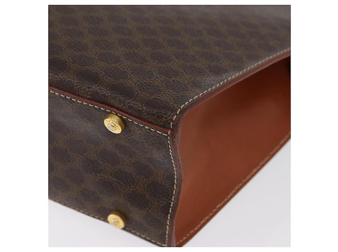 Céline Borsa a mano in tela Macadam CELINE in pelle PVC marrone e oro Auth mr2058 D'oro - vista 16