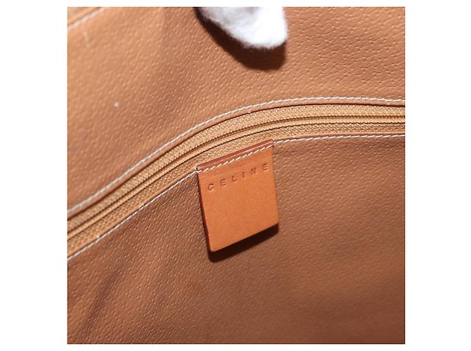 Céline Borsa a mano in tela Macadam CELINE in pelle PVC marrone e oro Auth mr2058 D'oro - vista 18