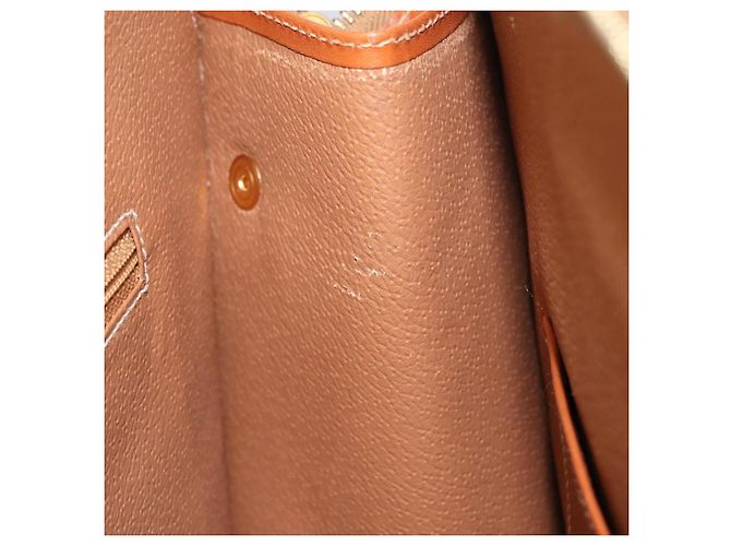 Céline Borsa a mano in tela Macadam CELINE in pelle PVC marrone e oro Auth mr2058 D'oro - vista 20