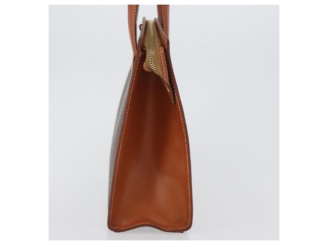 Céline Borsa a mano in tela Macadam CELINE in pelle PVC marrone e oro Auth mr2058 D'oro - vista 3
