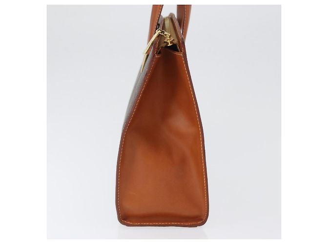 Céline Borsa a mano in tela Macadam CELINE in pelle PVC marrone e oro Auth mr2058 D'oro - vista 4