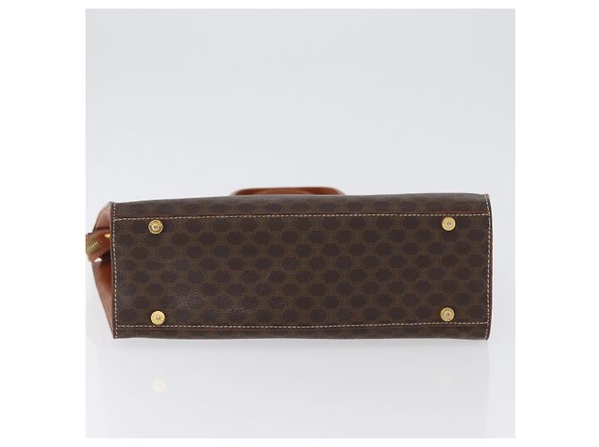 Céline Borsa a mano in tela Macadam CELINE in pelle PVC marrone e oro Auth mr2058 D'oro - vista 5