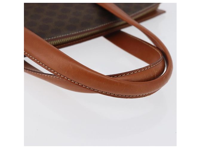 Céline Borsa a mano in tela Macadam CELINE in pelle PVC marrone e oro Auth mr2058 D'oro - vista 7