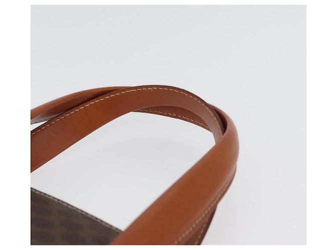 Céline Borsa a mano in tela Macadam CELINE in pelle PVC marrone e oro Auth mr2058 D'oro - vista 8