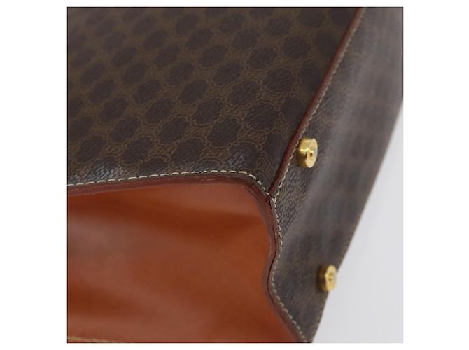 Céline Borsa a mano in tela Macadam CELINE in pelle PVC marrone e oro Auth mr2058 D'oro - vista 9