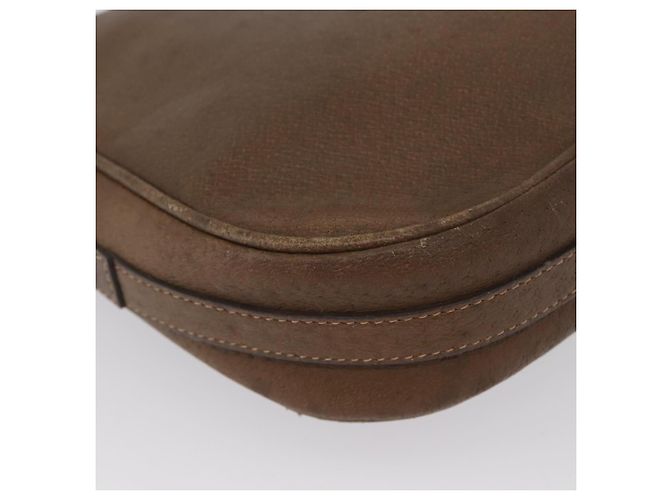 Gucci Bolso de Hombro de Cuero Marrón Dorado Auth 172696 - vista 15