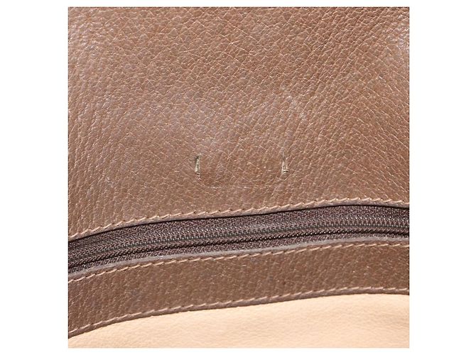 Gucci Bolso de Hombro de Cuero Marrón Dorado Auth 172696 - vista 19
