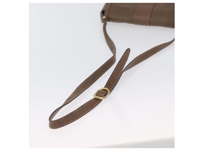 Gucci Bolso de Hombro de Cuero Marrón Dorado Auth 172696 - vista 7