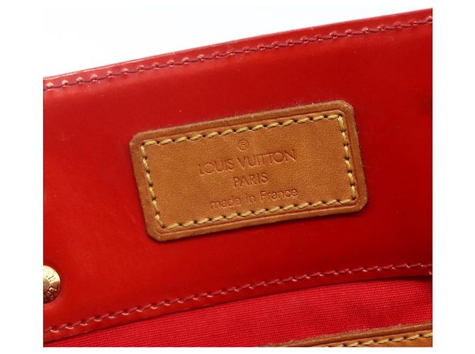 LOUIS VUITTON Monogram Vernis Reade MM Borsa a Mano Rossa M91086 LV Auth 173446 Rosso - vista 10