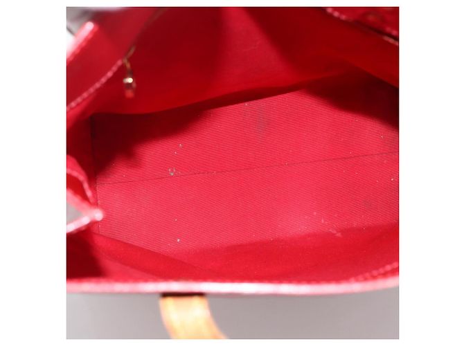 LOUIS VUITTON Monogram Vernis Reade MM Borsa a Mano Rossa M91086 LV Auth 173446 Rosso - vista 11